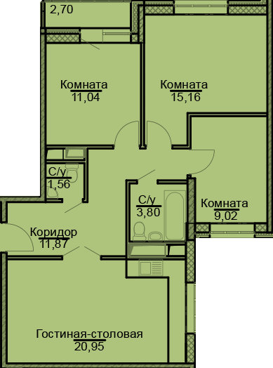 Жилой комплекс Быково Эко-квадрат Раменский район Подмосковье планировки квартир