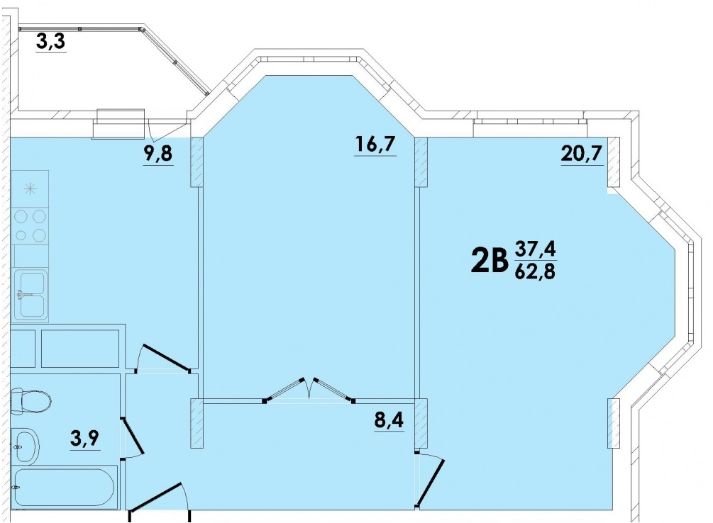 Жилой комплекс в городе Лобня по улице Кольцевая близ пруда и сквера планировки квартир
