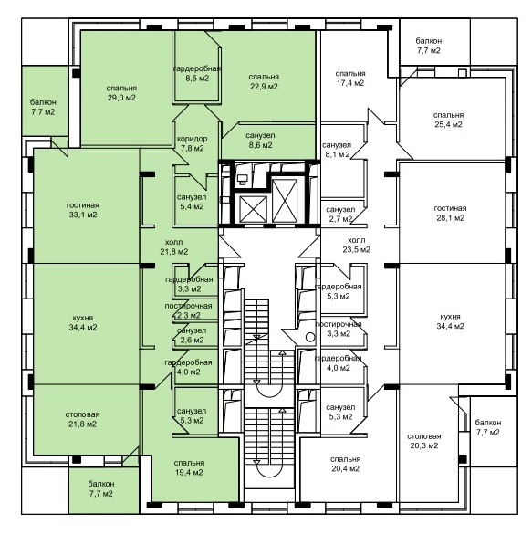 Жилой комплекс Рублево Парк планировки квартир