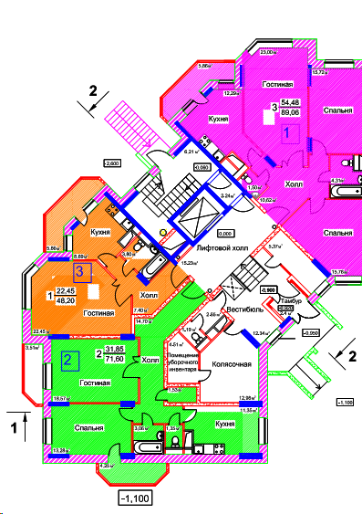 Жилой комплекс Видное парк на улице Радиальная в городе Видное планировки квартир