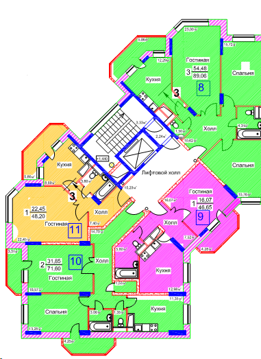 Жилой комплекс Видное парк на улице Радиальная в городе Видное планировки квартир